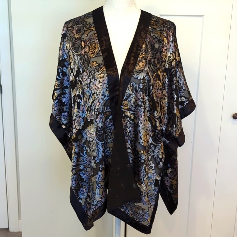 J Jill Black Sleeved Shrug One SIze